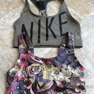 Nike Heather Gray Dri-FIT Sports Bra - Neutral Gray